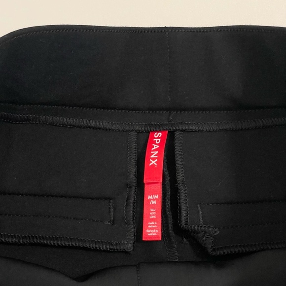 Spanx Ponte Slim Straight Pant Super Smooth Perfect Fit Black Medium Tall - Picture 14 of 16